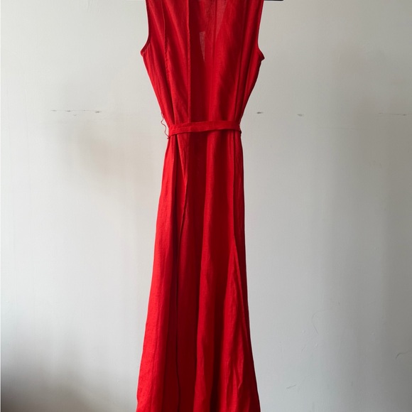 JCREW, Red Linen Maxi Dress, MSRP $248, NWT - Picture 6 of 16
